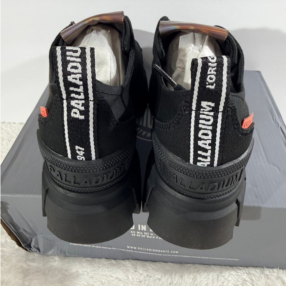 Palladium Revolt Lo Tx Blk/Blk Lug Platform Heel Combat Style New in Box - Picture 4 of 6